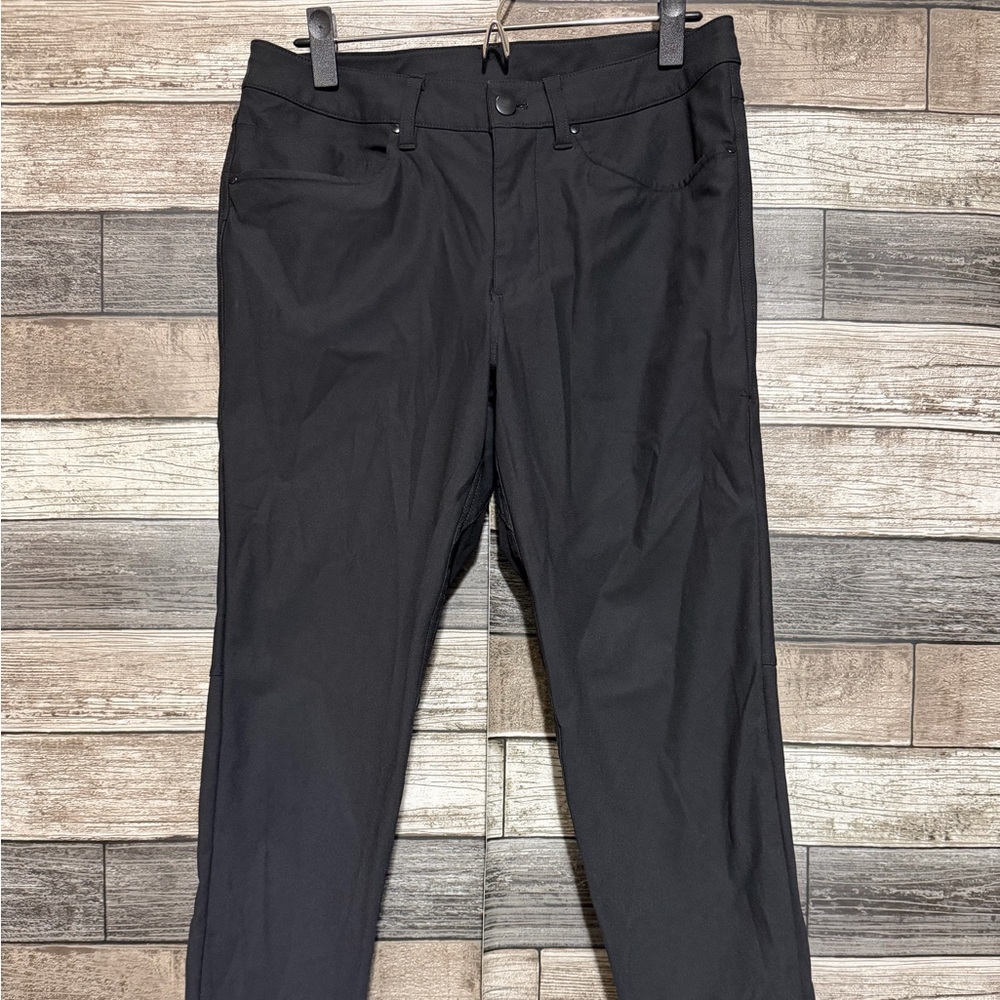 Lululemon ABC Slim Fit Warpstreme Pants Men’s 30x29 Black Stretch LM5AD9S - Picture 4 of 8